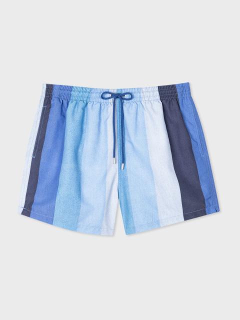 Blue 'Big Stripe' Swim Shorts