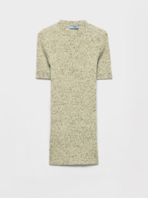 Short-sleeved crew-neck sweater