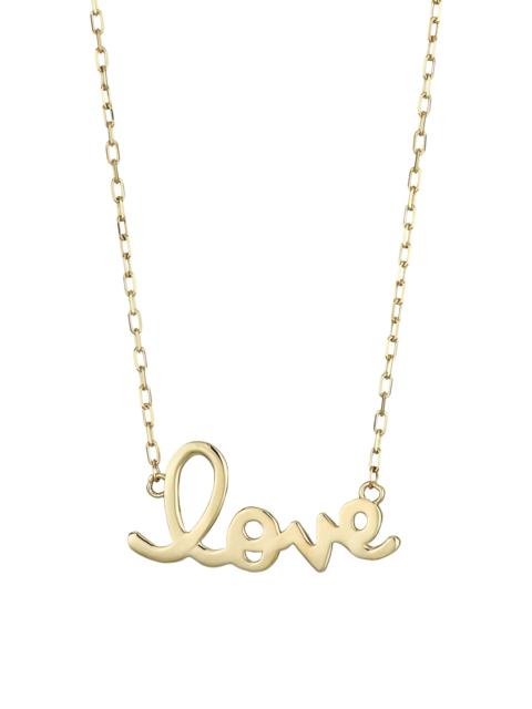 SYDNEY EVAN Women's 14K Yellow Gold Love Pendant Necklace - Yellow Gold