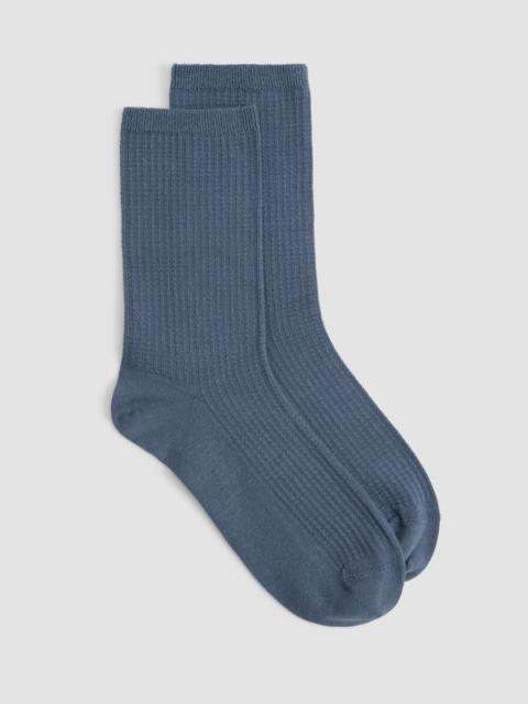 EILEEN FISHER Cotton Waffle Blend Crew Sock