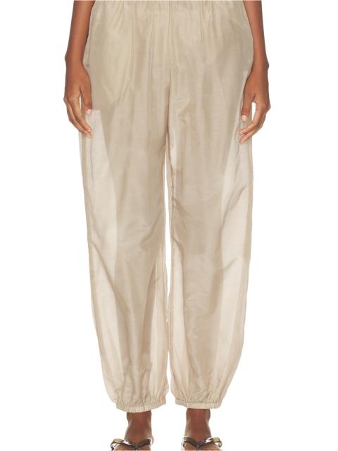 DONNI. The Silk Cotton Sheer Balloon Pant