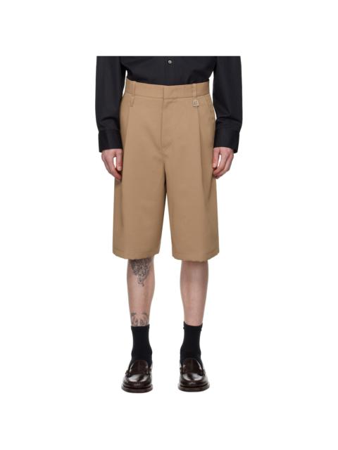 Wooyoungmi Tan Pleated Shorts