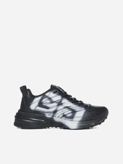 GIV 1 Graffiti 4G print leather sneakers