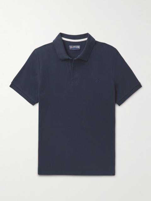 Vilebrequin Slim-Fit Logo-Embroidered Cotton-Piqué Polo Shirt