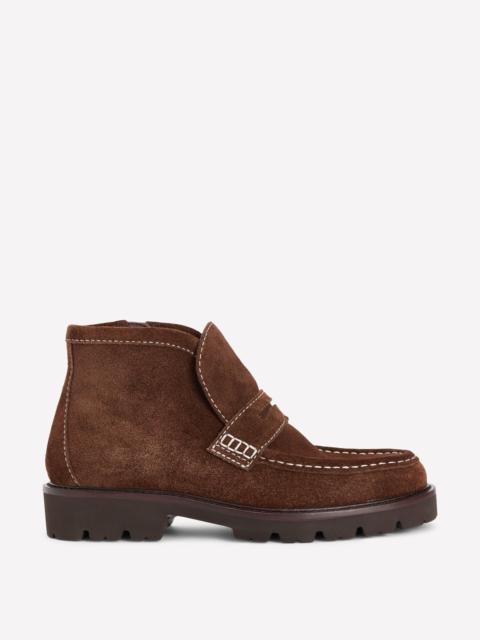 BODEN Loafer Ankle Boots-Chocolate