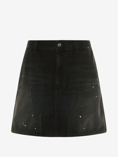 Carhartt WIP Maeve paint-splatter logo-patch mini skirt