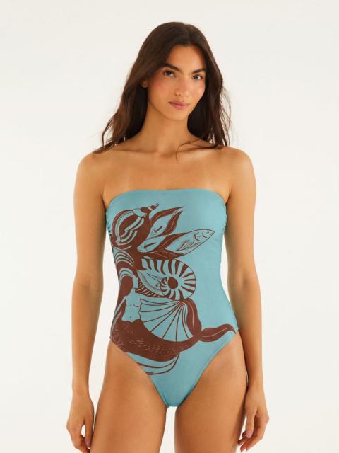 FARM RIO Adjustable Straps One-Piece Swimsuit