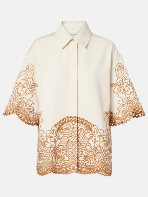 Zimmermann Como embroidered cotton shirt