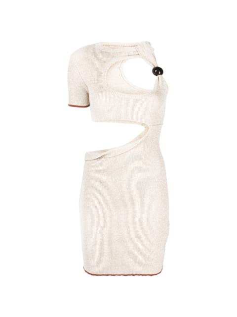 La Robe Brilho lurex-knit minidress