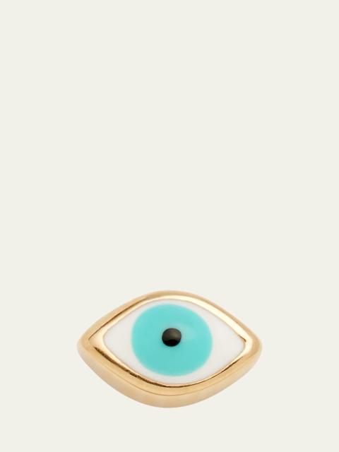 SYDNEY EVAN 14K Gold Enamel Evil Eye Stud Earring, Single
