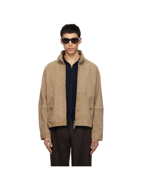 HUGO Tan Goatskin Suede Jacket