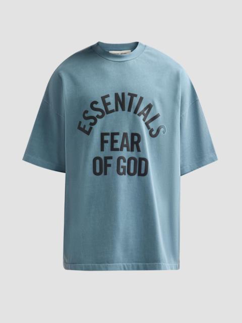 ESSENTIALS Men's Campus '90s Cotton Crewneck T-Shirt - Faded Coastal