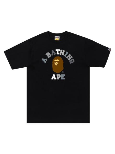 A BATHING APE® BAPE Colors College Tee 'Black/Black'