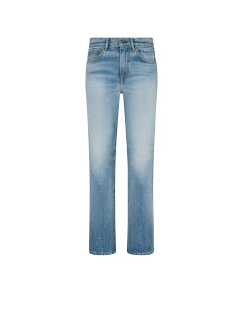 TOM FORD STONE WASHED DENIM STRAIGHT FIT PANTS