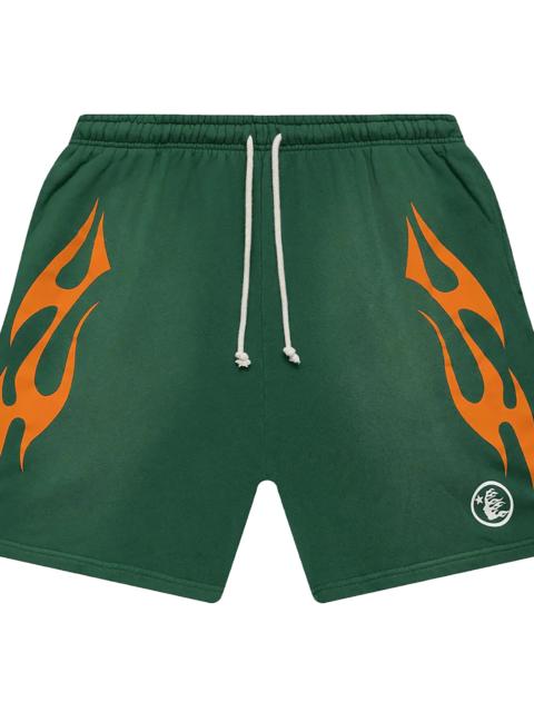 HELLSTAR Flame Shorts "Green / Orange" HSR104