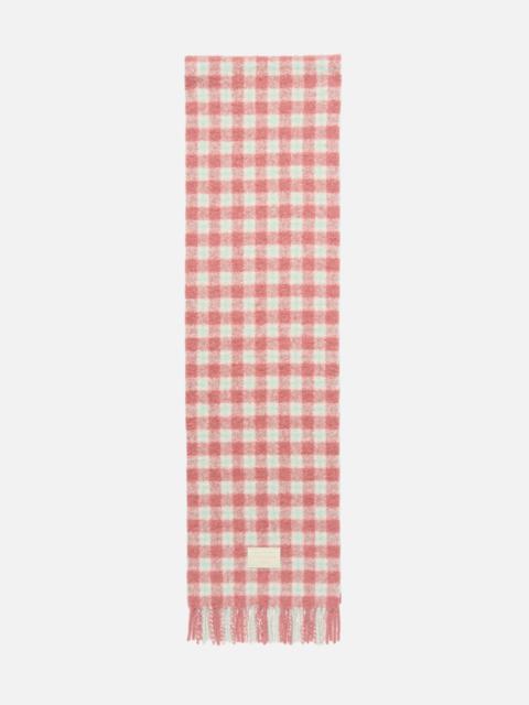 Acne Studios Checked logo scarf - Pink/blue