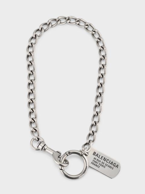 BALENCIAGA Tags Trouser Chain Necklace