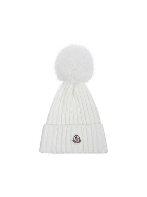 Moncler pompom knitted beanie hat