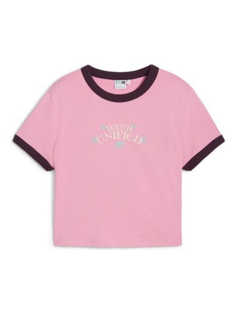 PUMA (WMNS) PUMA DOWNTOWN Graphic Baby T-shirt 'Mauved Out' 626654-48