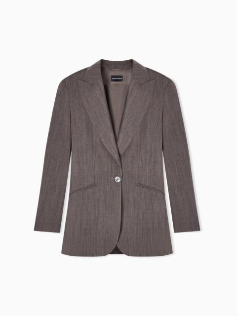 EMPORIO ARMANI LIGHT WOOL SINGLE-BREASTED JACKET