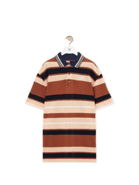 Loewe Oversized fit Polo in cotton and linen