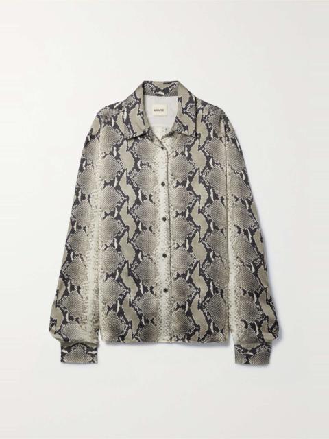 Argo snake-print satin shirt