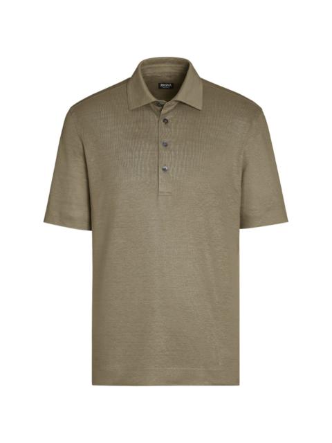 linen polo shirt