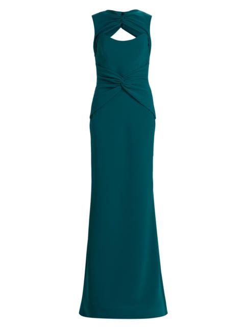 AMSALE Women's Twisted Cut-Out Gown - Teal