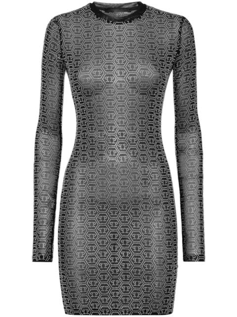 PHILIPP PLEIN crystal-embellished mesh dress