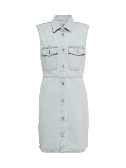 Off-White Diag cotton denim minidress