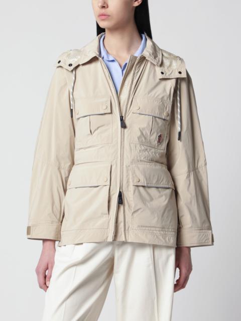 Moncler Grenoble Light beige Nimba jacket with drawstring