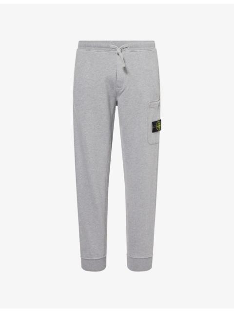 Stone Island Brand-Badge Cotton-Fleece Jogging Bottoms