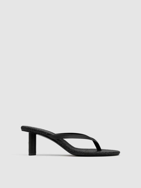 ST. AGNI Woven Thong Heel - Black