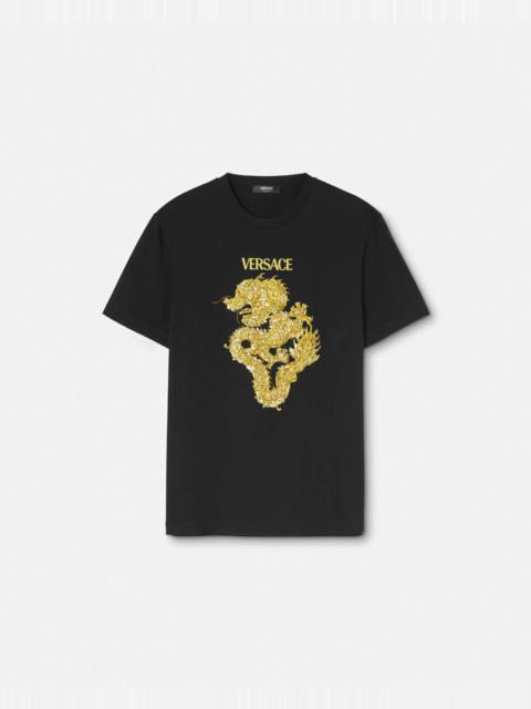 VERSACE Embellished Year of the Dragon T-Shirt