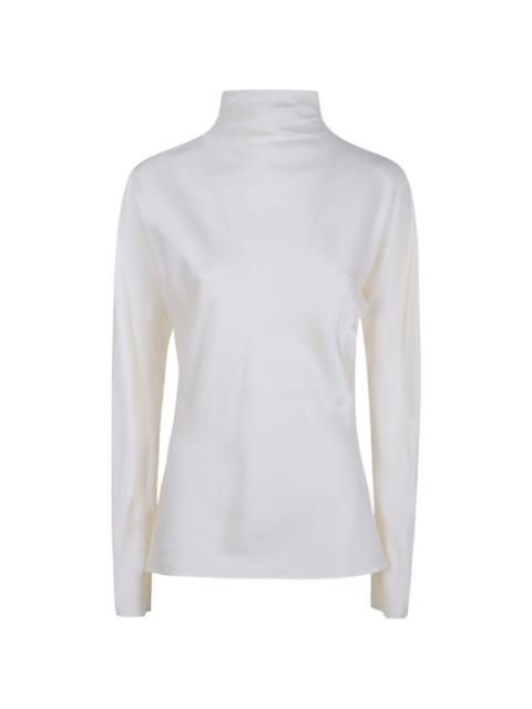 RÓHE high-neck button-fastening blouse