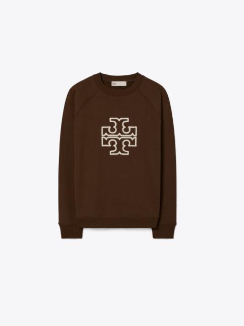 TORY BURCH Heavy French Terry Logo Crewneck