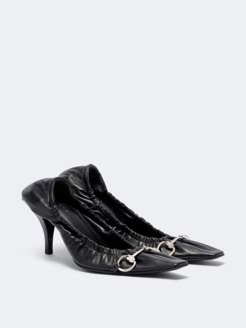 GUCCI Vittoria Horsebit leather pumps