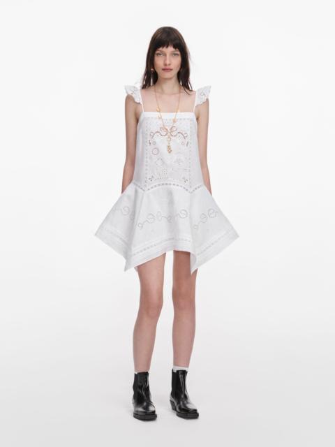 White Embroidered Mini Dress