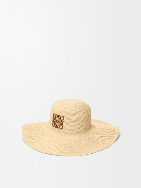 Loewe Sun hat in raffia and calfskin