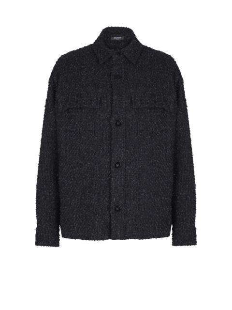 Monogram tweed overshirt