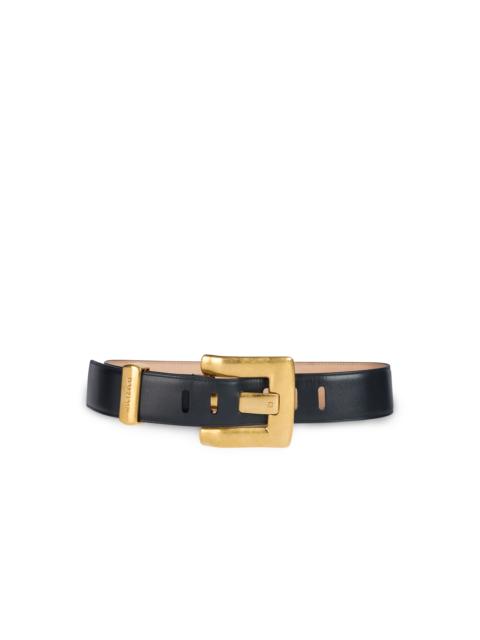 Balmain Anthem Belt 4.5Cm-Calfskin
