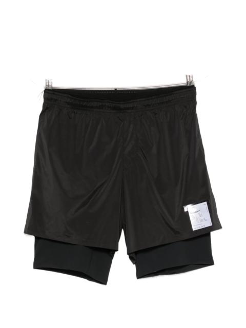 SATISFY Satisfy Layered Logo-print Shorts