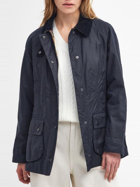 Barbour Barbour Beadnell Water Resistant Waxed Cotton Jacket in Navy at Nordstrom