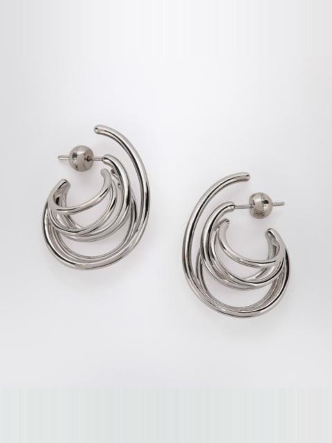 PANCONESI Circular earrings in silver tone