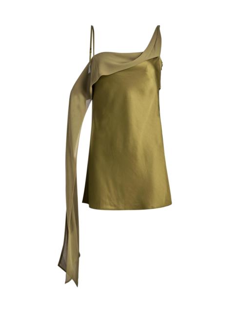 SIGNIFICANT OTHER Women's Devlyn Draped Satin Minidress - Fern