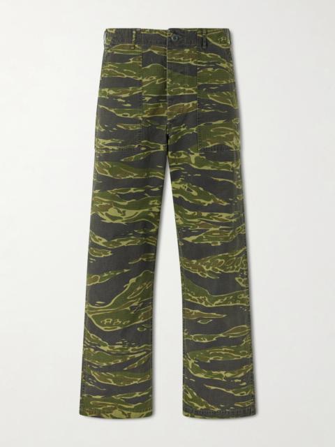 orSlow U.S. Army Fatigue Printed Straight-Leg Rip-Stop Cotton Trousers