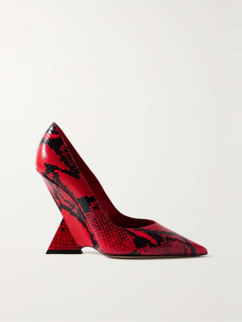 Cheope snake-effect leather pumps