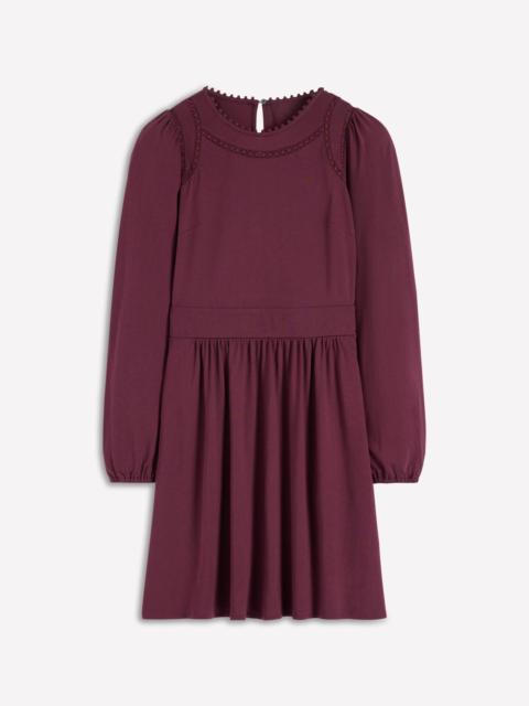 BODEN Mila Short Jersey Dress-Dark Cherry