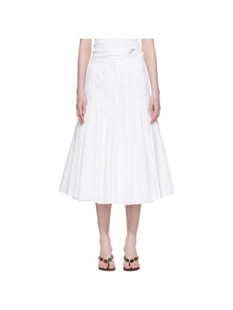 JACQUEMUS White Plage 'The Agave' Midi Skirt