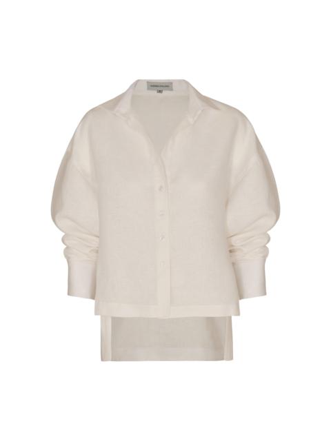 ANDRES OTALORA Si Sabes Linen Shirt off-white